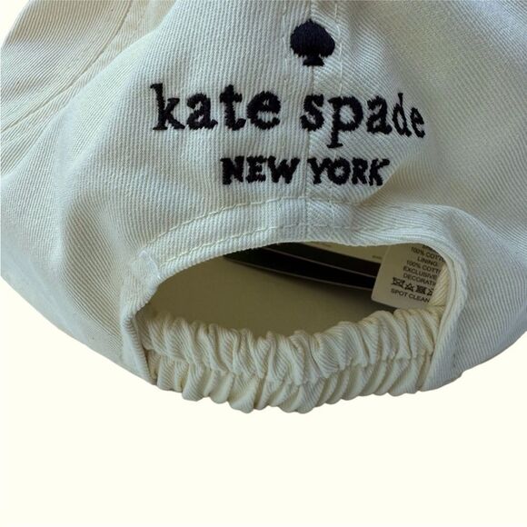 Kate Spade NWT Logo Baseball Cap in French Cream - Picture 8 of 8